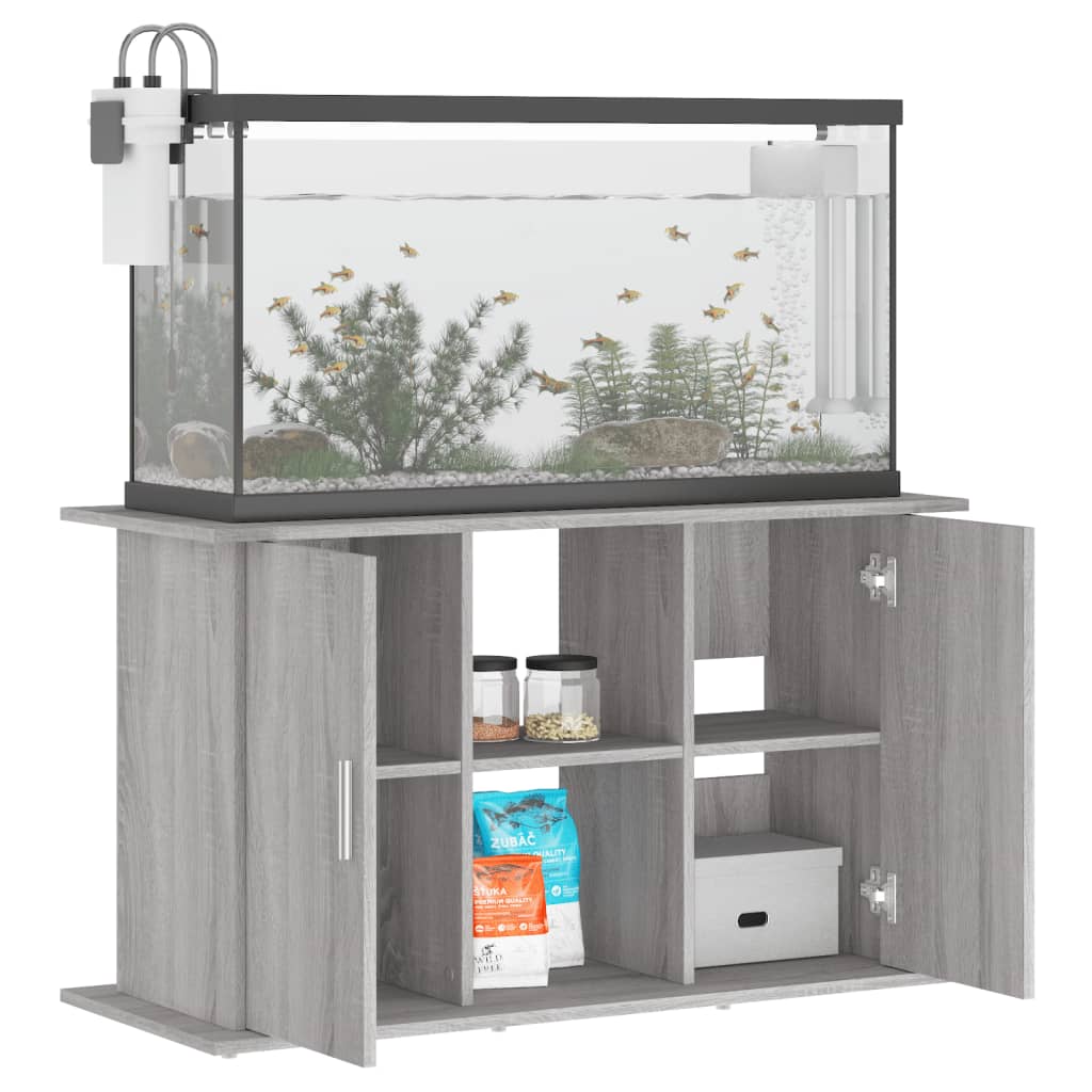 Aquarium Stand Grey Sonoma 101x41x58 cm Engineered Wood