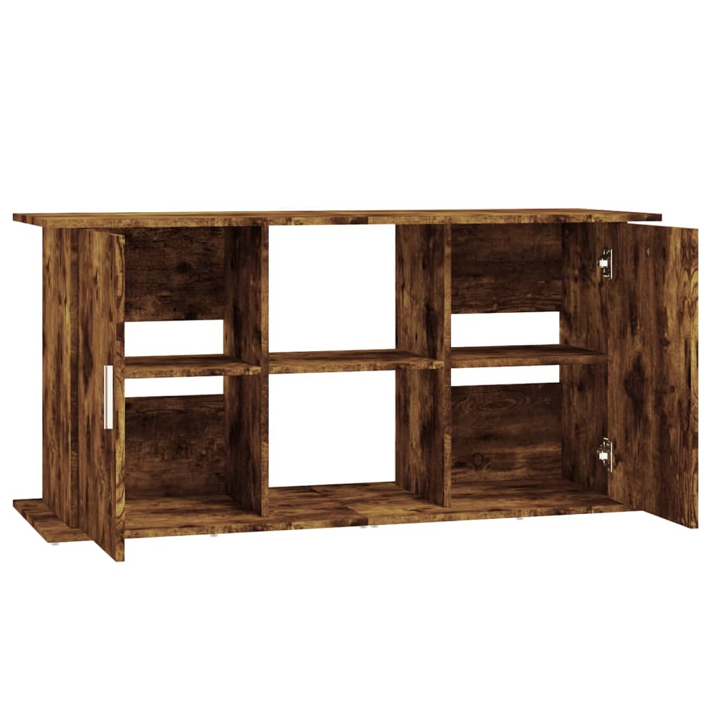 Aquarium Stand Smoked Oak 121x41x58 cm Engineered Wood