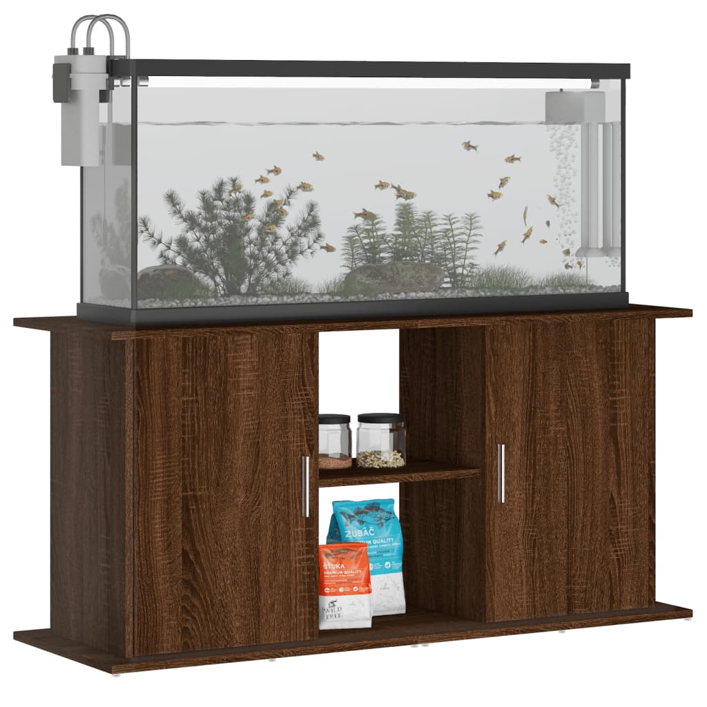 Aquarium Stand Brown Oak 121x41x58 cm Engineered Wood