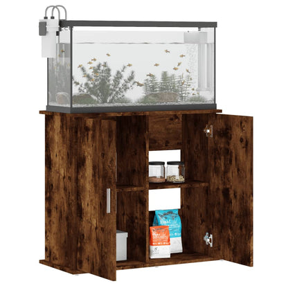 Aquarium Stand Smoked Oak 81x36x73 cm Engineered Wood