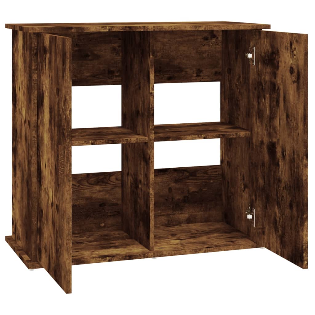 Aquarium Stand Smoked Oak 81x36x73 cm Engineered Wood