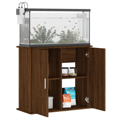 Aquarium Stand Brown Oak 81x36x73 cm Engineered Wood