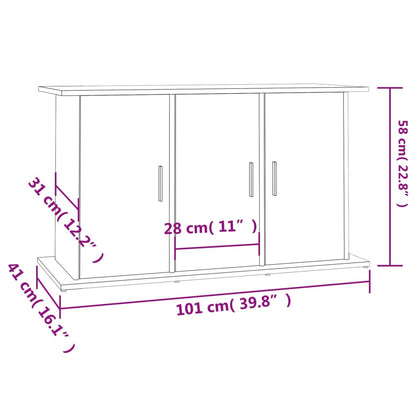 Aquarium Stand Sonoma Oak 101x41x58 cm Engineered Wood