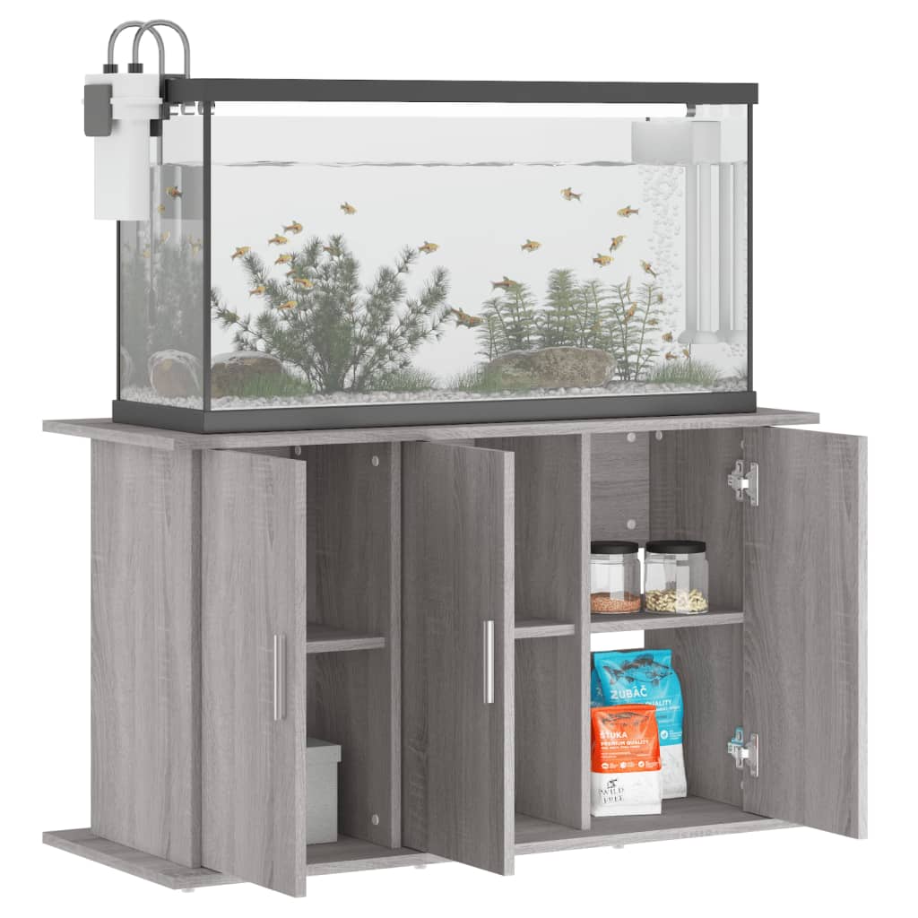 Aquarium Stand Grey Sonoma 101x41x58 cm Engineered Wood