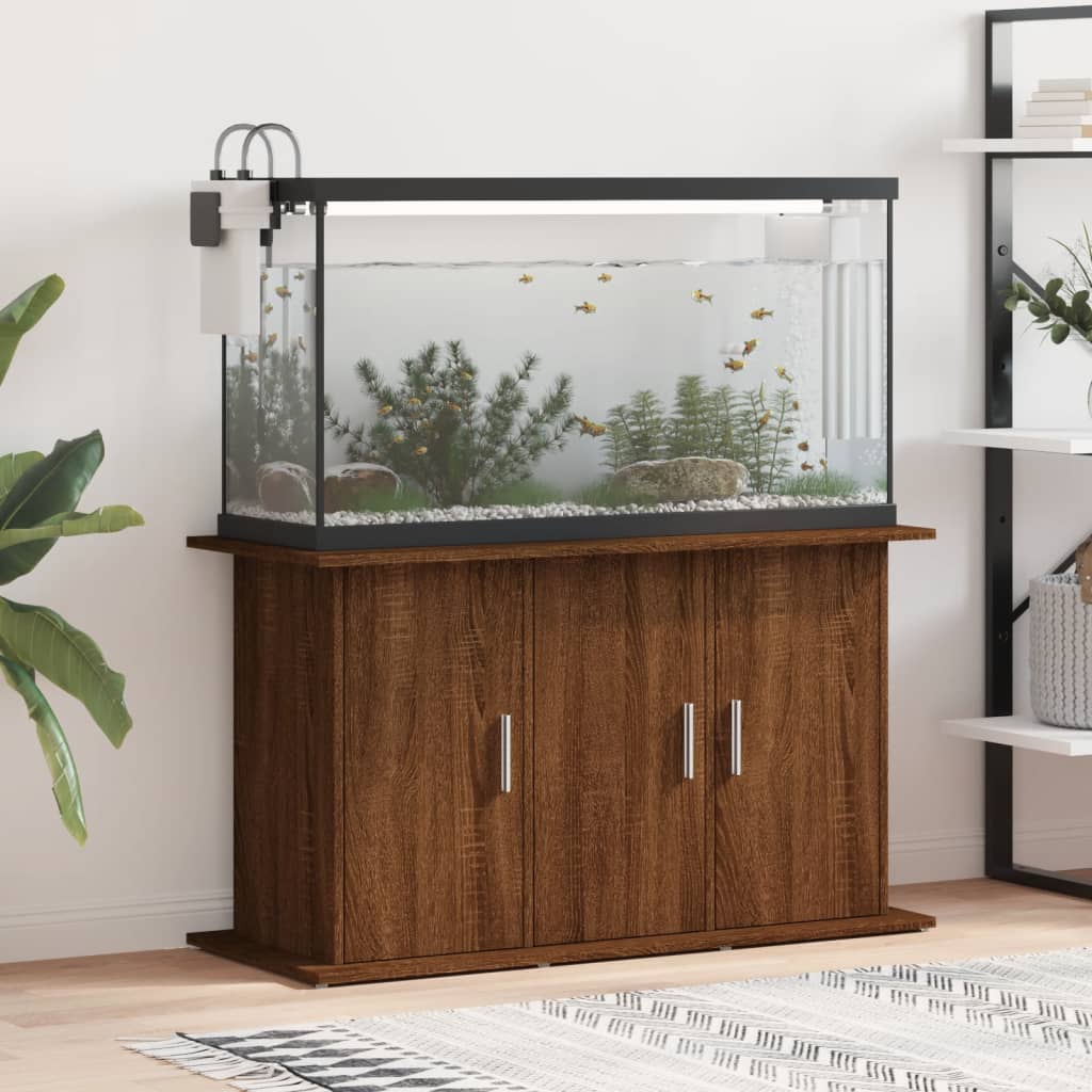 Aquarium Stand Brown Oak 101x41x58 cm Engineered Wood