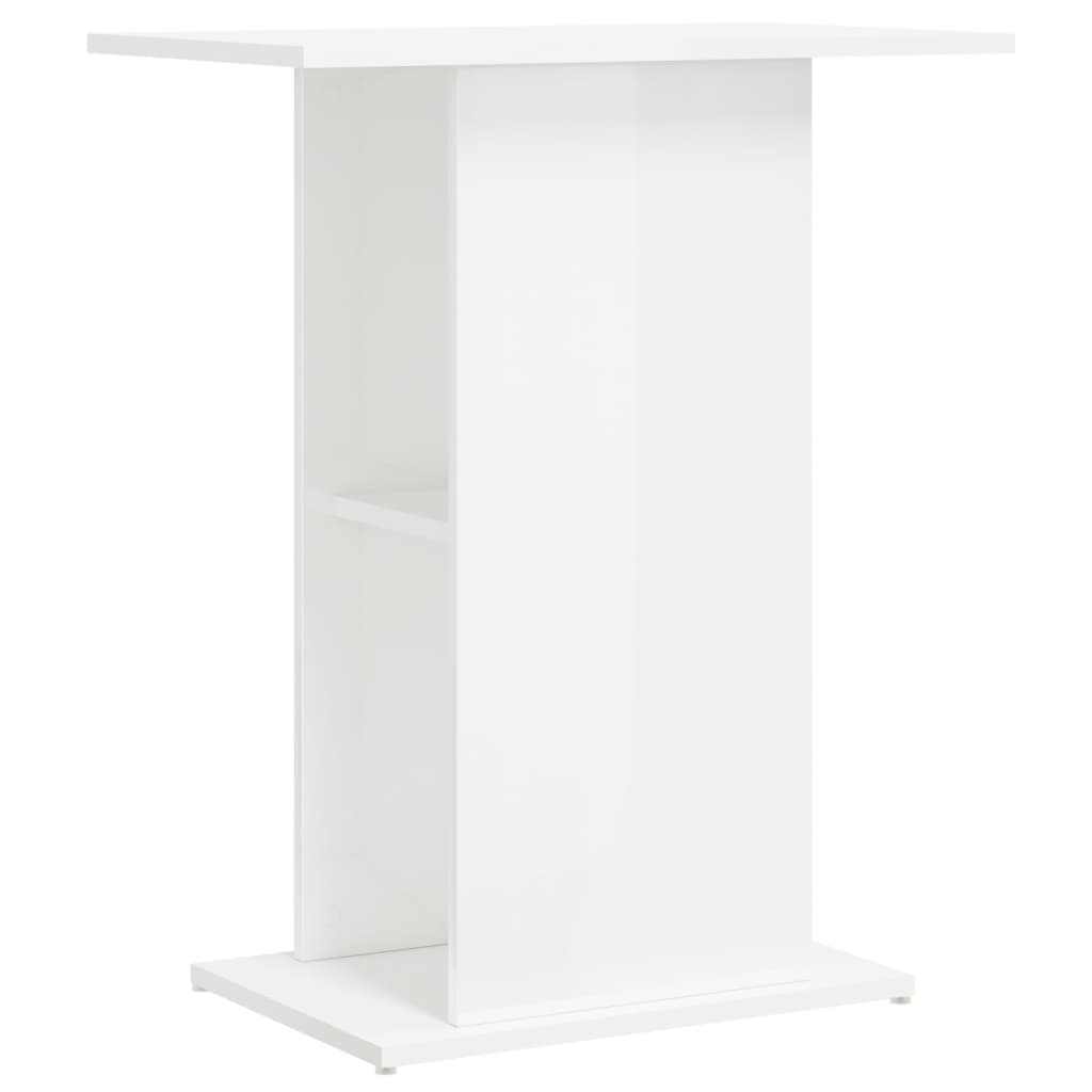 Aquarium Stand High Gloss White 60.5x36x72.5 cm Engineered Wood