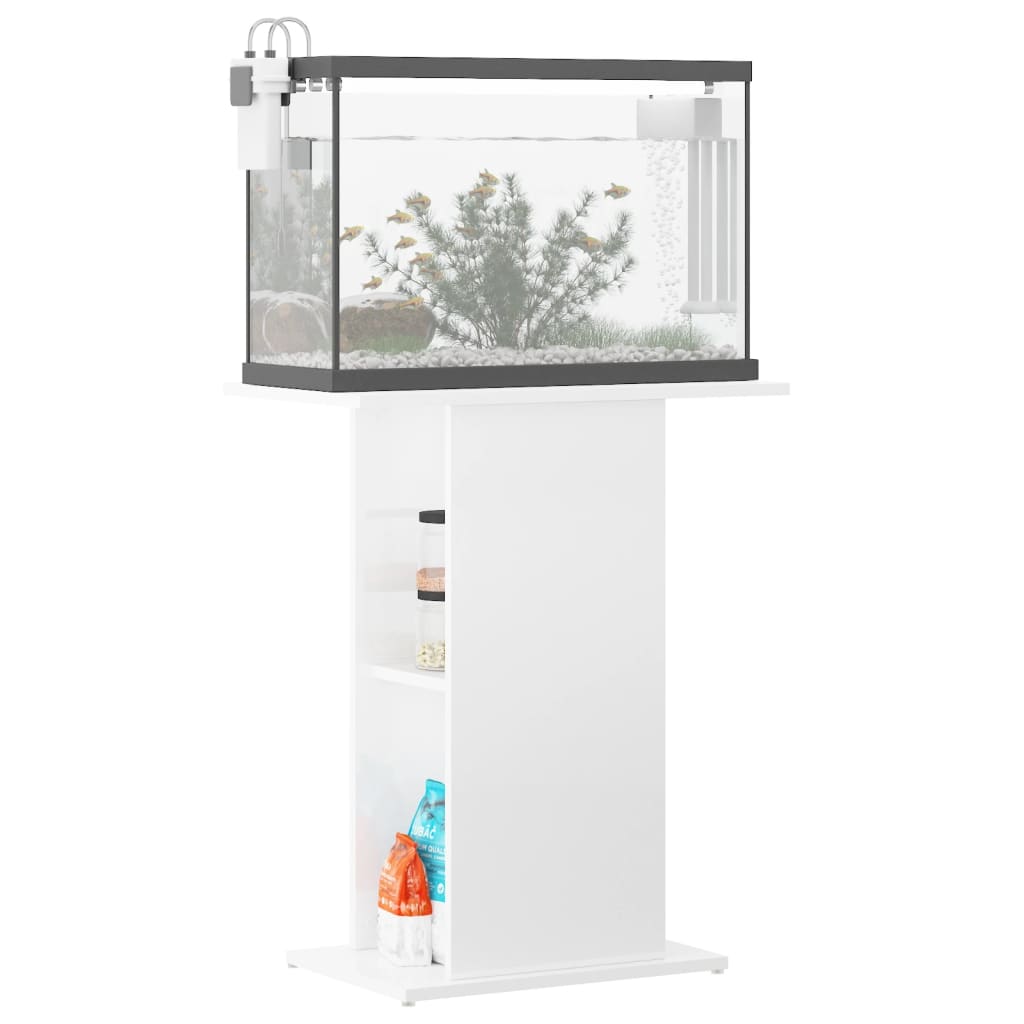 Aquarium Stand High Gloss White 60.5x36x72.5 cm Engineered Wood