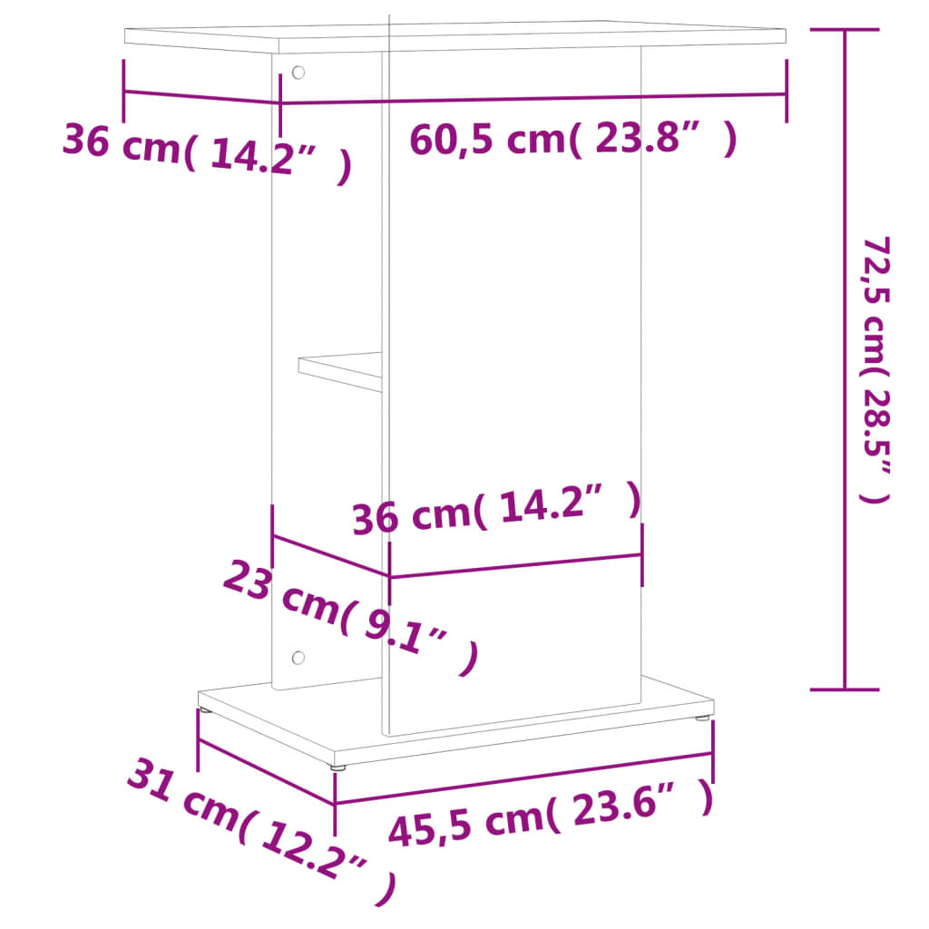 Aquarium Stand High Gloss White 60.5x36x72.5 cm Engineered Wood