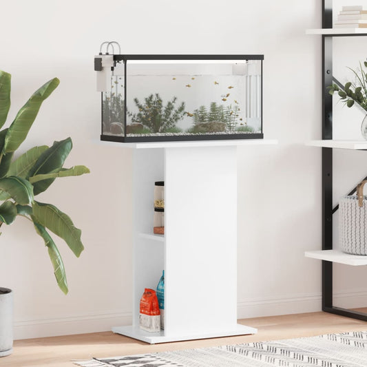 Aquarium Stand High Gloss White 60.5x36x72.5 cm Engineered Wood