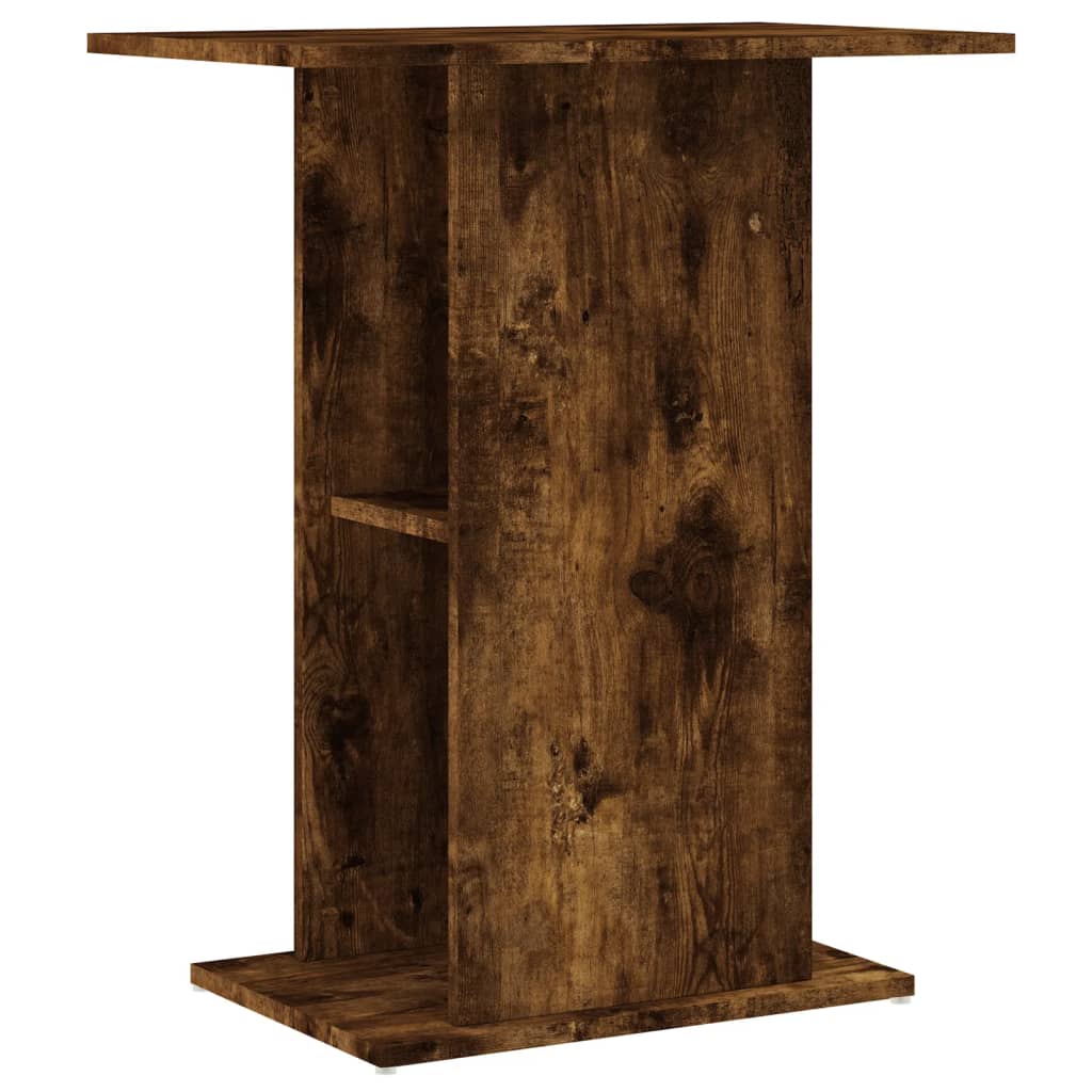 Aquarium Stand Smoked Oak 60.5x36x72.5 cm Engineered Wood