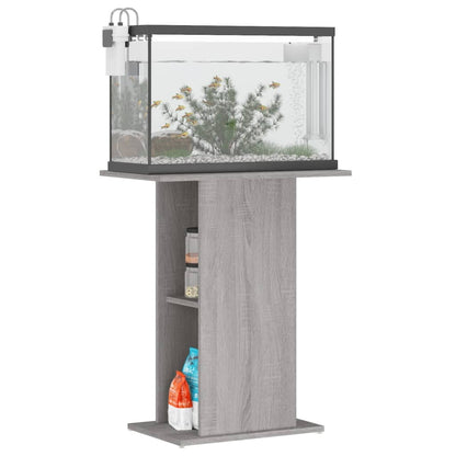 Aquarium Stand Grey Sonoma 60.5x36x72.5 cm Engineered Wood