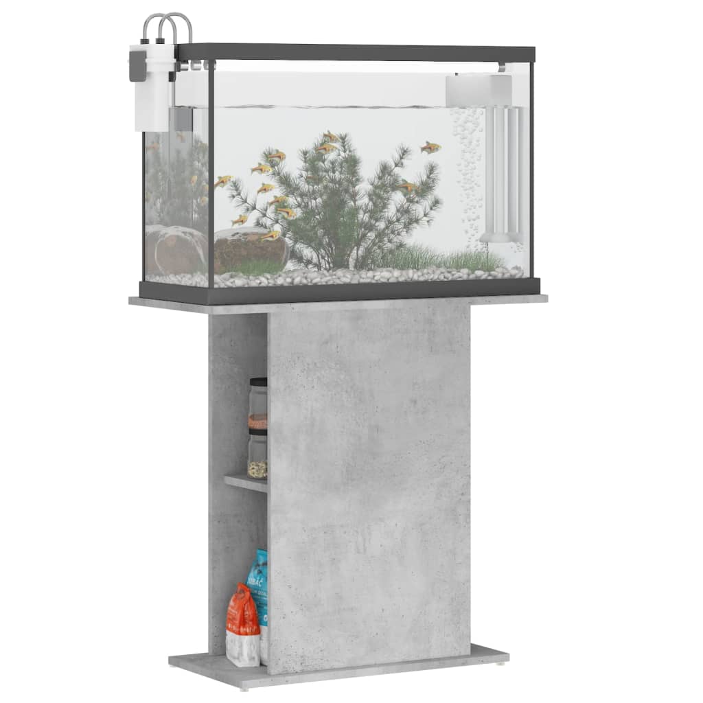 Aquarium Stand Concrete Grey 75x36x72.5 cm Engineered Wood