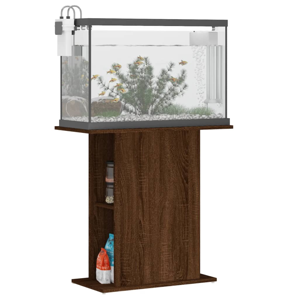 Aquarium Stand Brown Oak 75x36x72.5 cm Engineered Wood