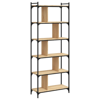 Bookcase 6-Tier Sonoma Oak 76x32x192 cm Engineered Wood