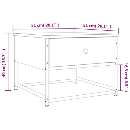 Coffee Table Sonoma Oak 51x51x40 cm Engineered Wood