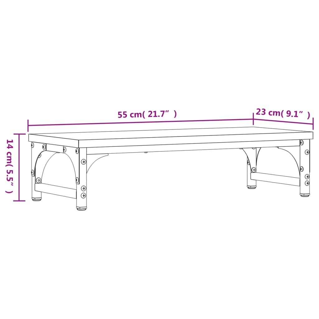 Monitor Stand Grey Sonoma 55x23x14 cm Engineered Wood