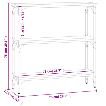 Console Table Sonoma Oak 75x22.5x75 cm Engineered Wood