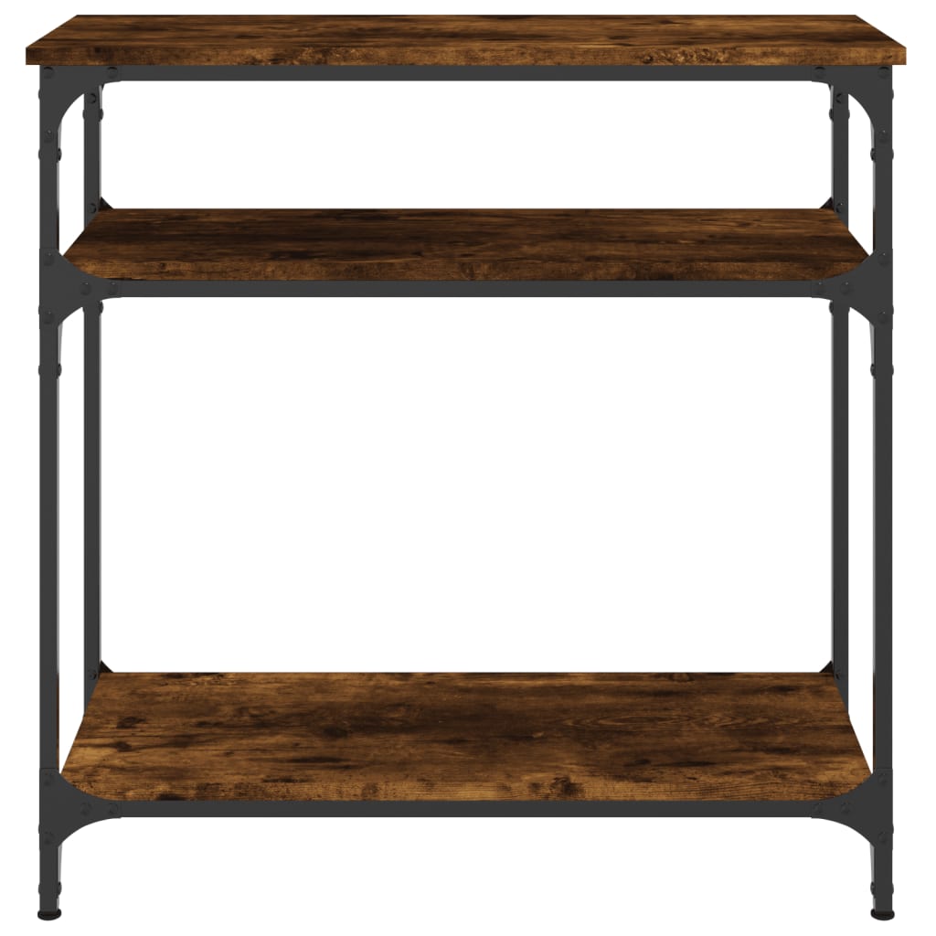 Console Table Smoked Oak 75x29x75 cm Engineered Wood