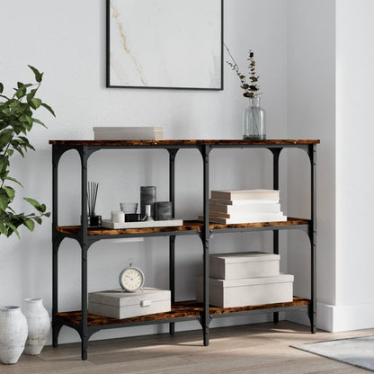 Console Table Smoked Oak 100x29x75 cm Engineered Wood