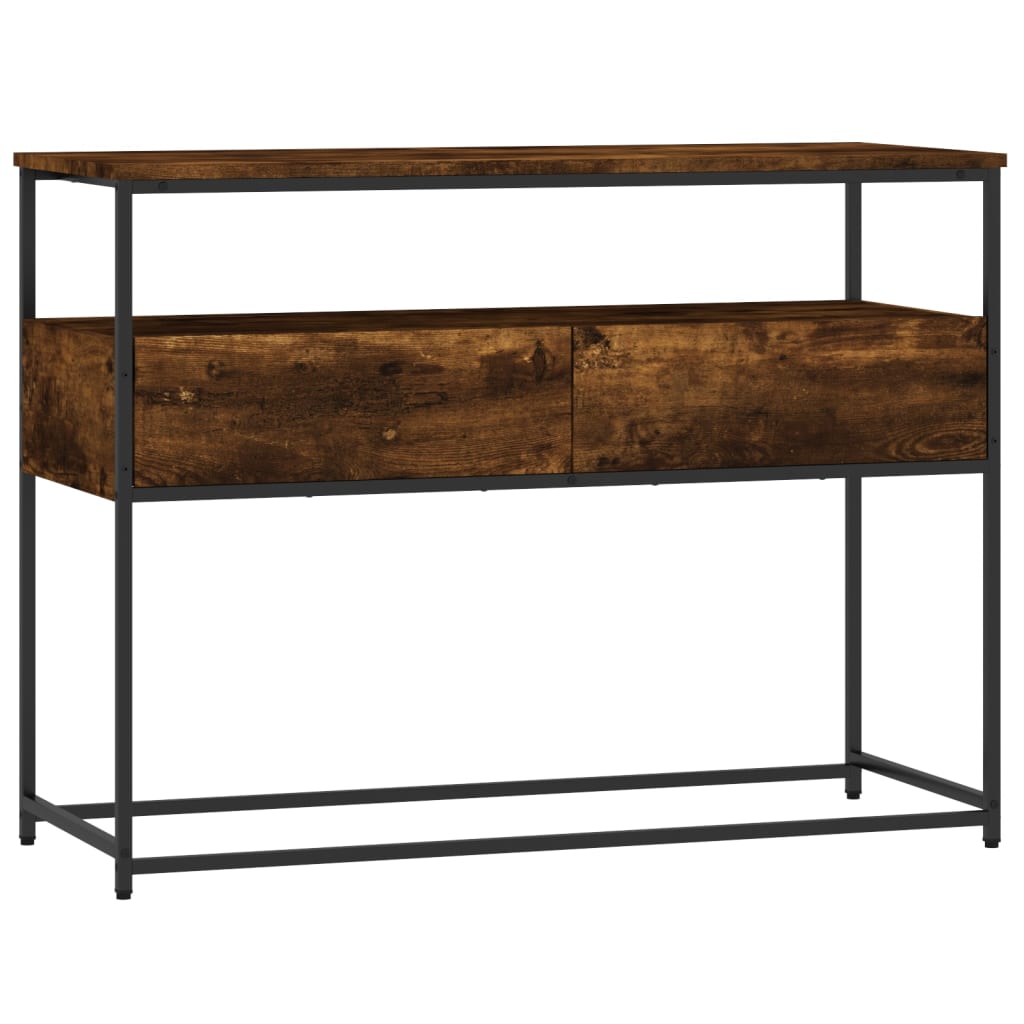 Console Table Smoked Oak 100x40x75 cm Engineered Wood