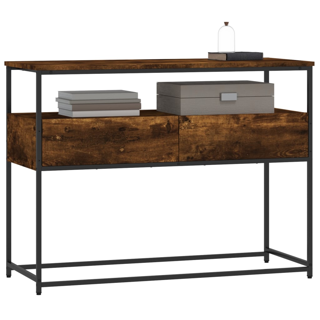 Console Table Smoked Oak 100x40x75 cm Engineered Wood