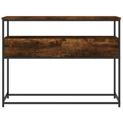 Console Table Smoked Oak 100x40x75 cm Engineered Wood