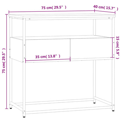 Console Table Sonoma Oak 75x40x75 cm Engineered Wood