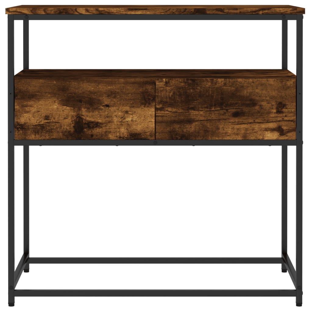 Console Table Smoked Oak 75x40x75 cm Engineered Wood