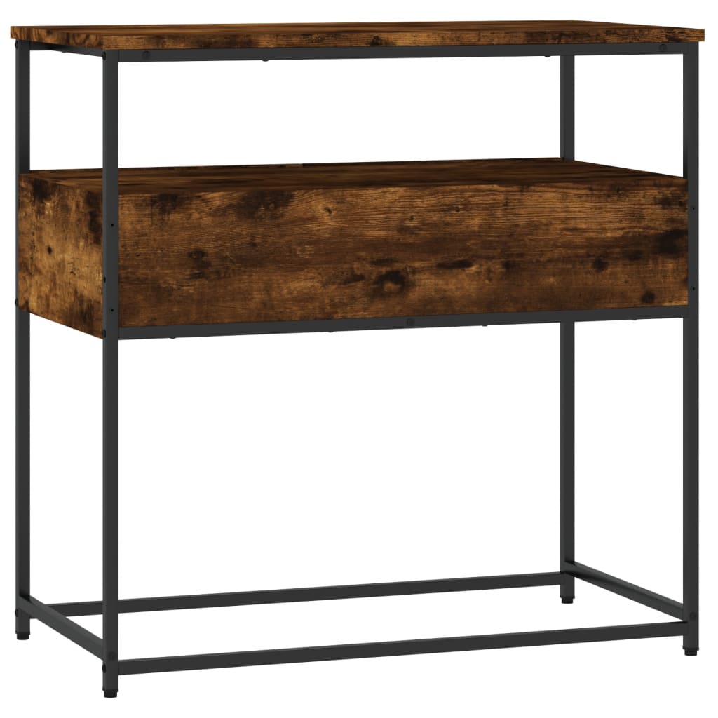 Console Table Smoked Oak 75x40x75 cm Engineered Wood