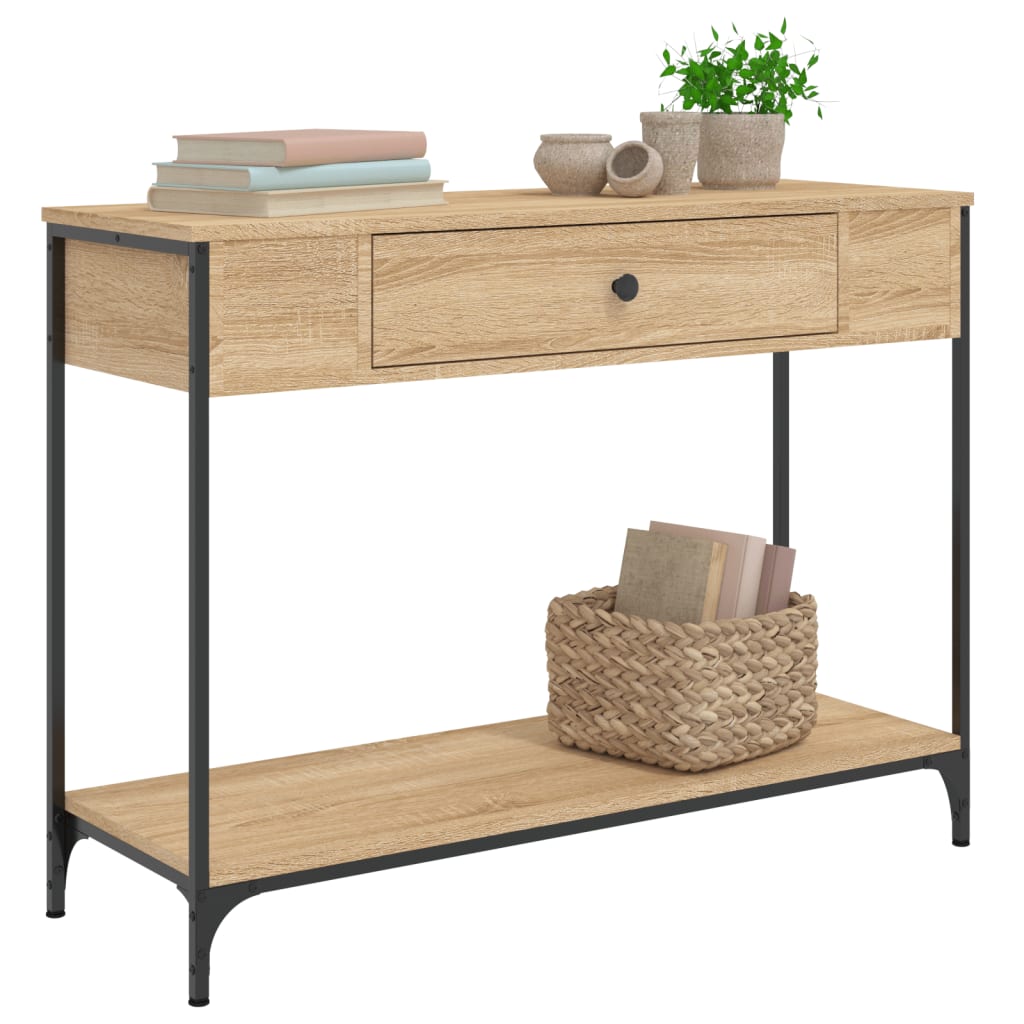 Console Table Sonoma Oak 100x34.5x75 cm Engineered Wood