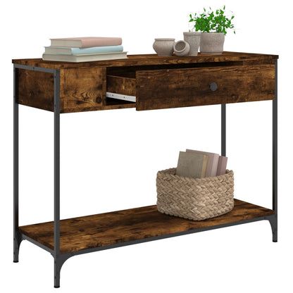 Console Table Smoked Oak 100x34.5x75 cm Engineered Wood