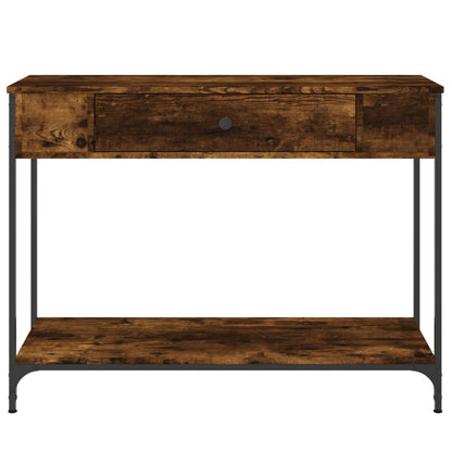 Console Table Smoked Oak 100x34.5x75 cm Engineered Wood