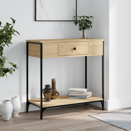 Console Table Sonoma Oak 75x34.5x75 cm Engineered Wood