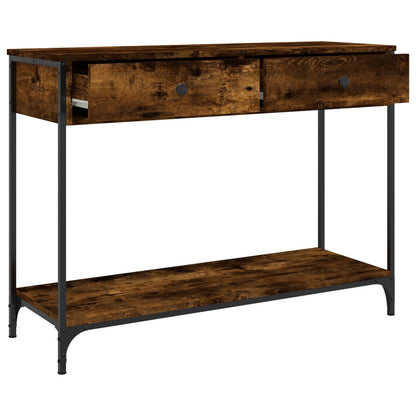 Console Table Smoked Oak 100x34.5x75 cm Engineered Wood