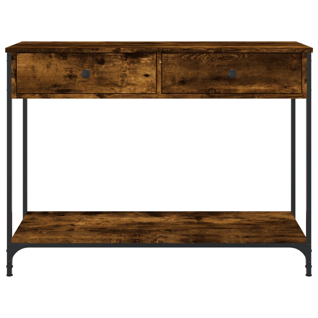 Console Table Smoked Oak 100x34.5x75 cm Engineered Wood