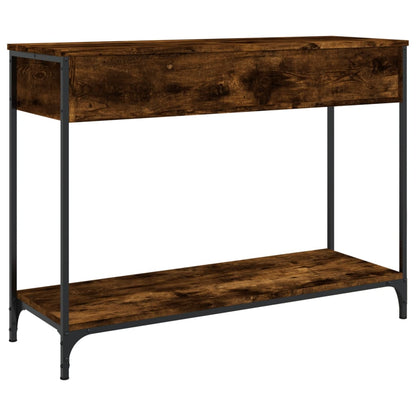 Console Table Smoked Oak 100x34.5x75 cm Engineered Wood