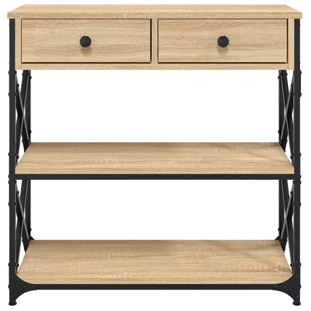 Console Table Sonoma Oak 75x28x75 cm Engineered Wood