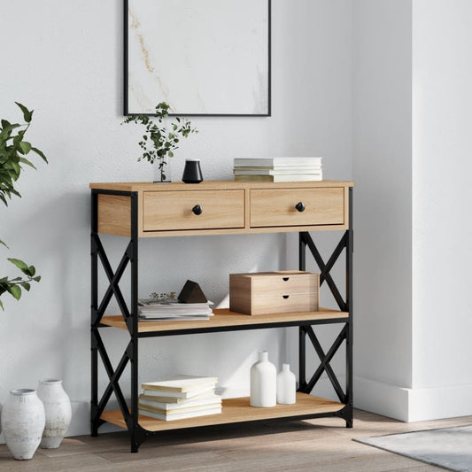 Console Table Sonoma Oak 75x28x75 cm Engineered Wood