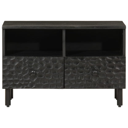 TV Cabinet Black 70x33x46 cm Solid Wood Mango