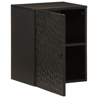 Bathroom Wall Cabinet Black 38x33x48 cm Solid Wood Mango