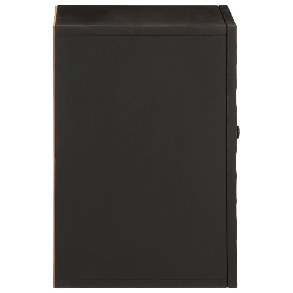 Bathroom Wall Cabinet Black 38x33x48 cm Solid Wood Mango