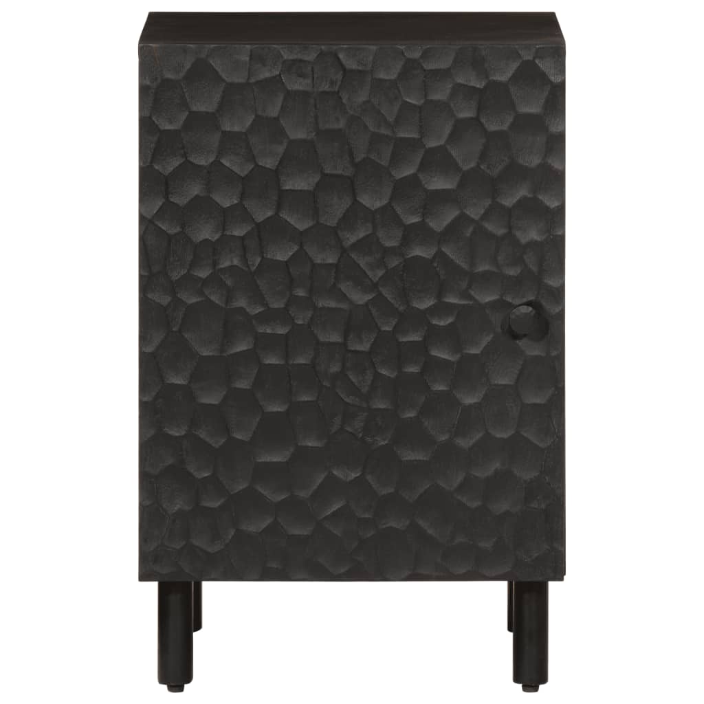 Bathroom Cabinet Black 38x33x58 cm Solid Wood Mango