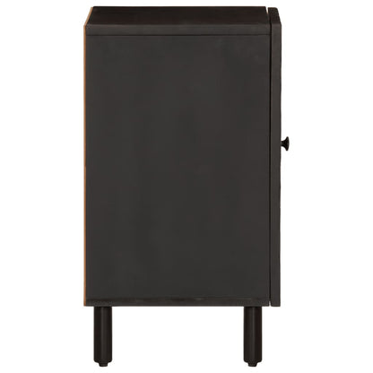 Bathroom Cabinet Black 38x33x58 cm Solid Wood Mango