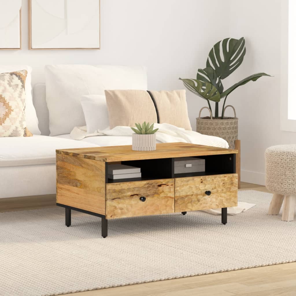 Coffee Table 80x54x40 cm Solid Wood Mango