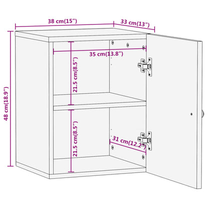 Bathroom Wall Cabinet 38x33x48 cm Solid Wood Mango