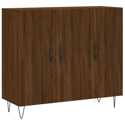 Sideboard Brown Oak 90x34x80 cm Engineered Wood