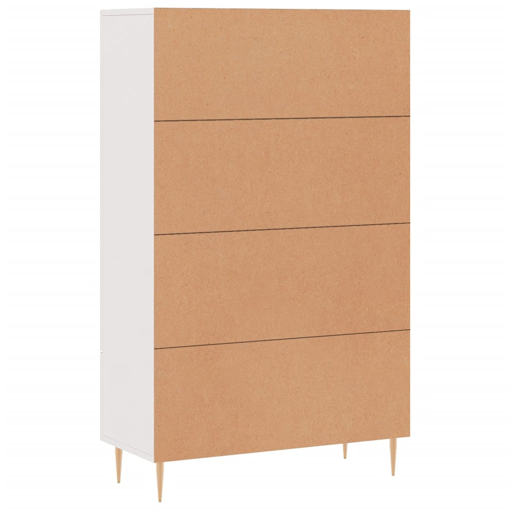 Highboard White 69.5x31x115 cm Engineered Wood