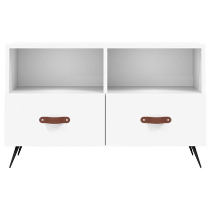 TV Cabinet White 80x36x50 cm Engineered Wood