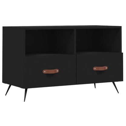 TV Cabinet Black 80x36x50 cm Engineered Wood