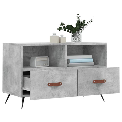 TV Cabinet Concrete Grey 80x36x50 cm Engineered Wood